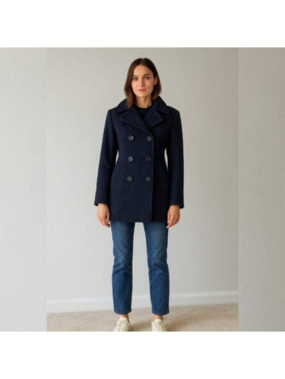 Monterey Club Vintage US Navy Wool Double Breasted Pea Coat - Picture 15 of 16